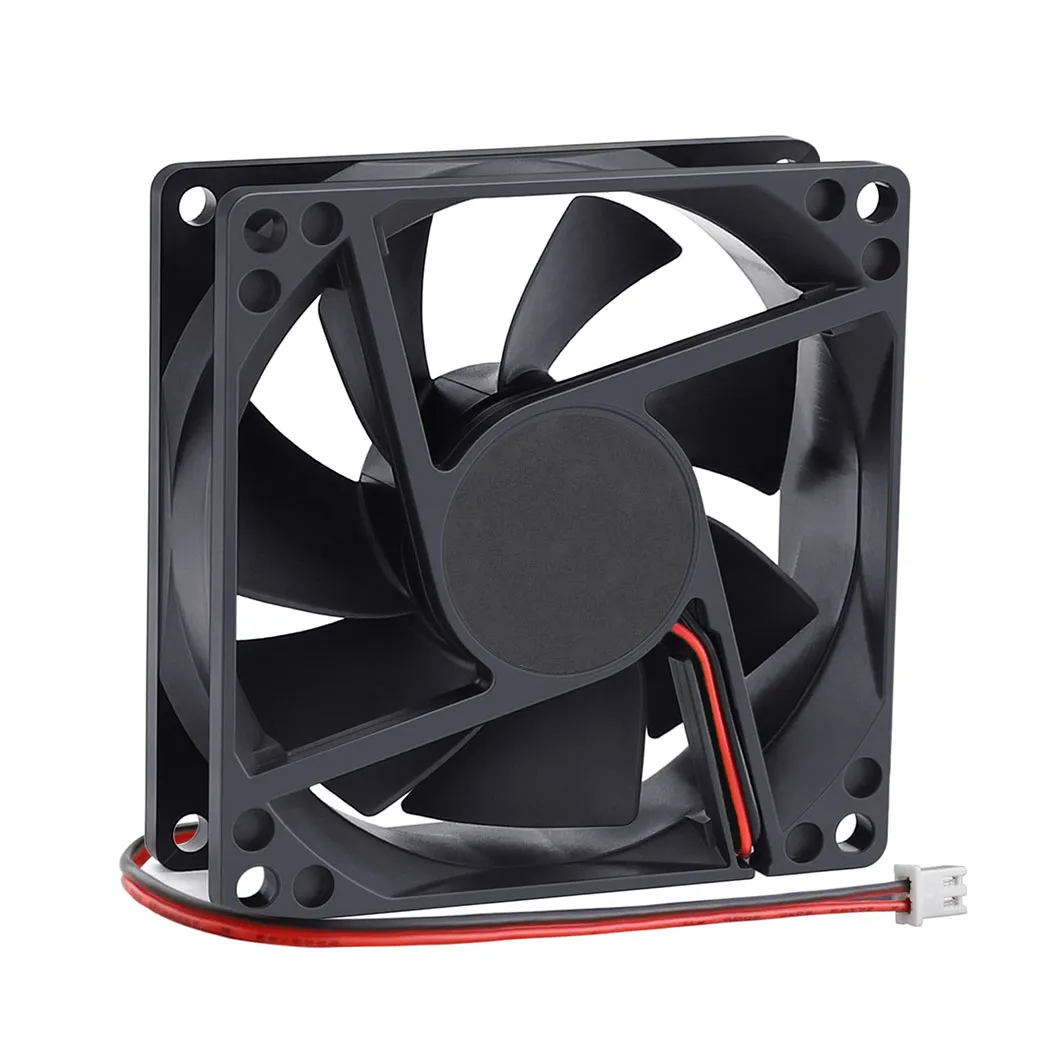 80MM Computer Case Cooler DC 12V 24V 80x80x25mm Dual Ball Cooling Fan 8025 2PIN Axial Fan 8CM for 3D Printer,DVR,NAS Cooling