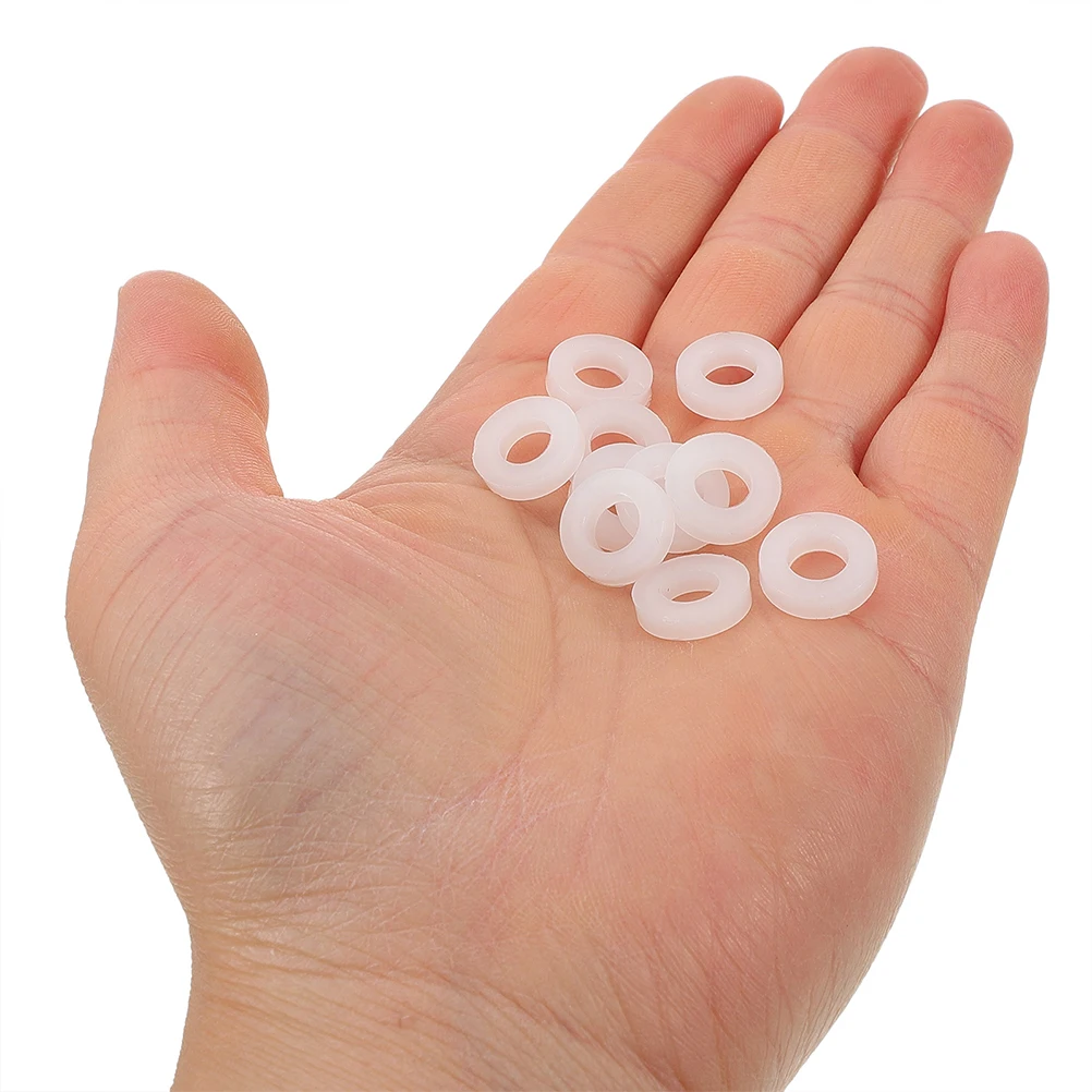 

200pcs Accessories Washers Plastic Gaskets Professional Durable White Easy Installation Noise Reduction Drum Mute Pads Dampener