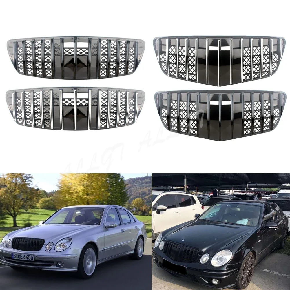 Front Grill GTR Style Grille Bumper For Mercedes-Benz E-Class W211 E200 E240 E320 2003 2004 2005 2006 2007 2008 2009