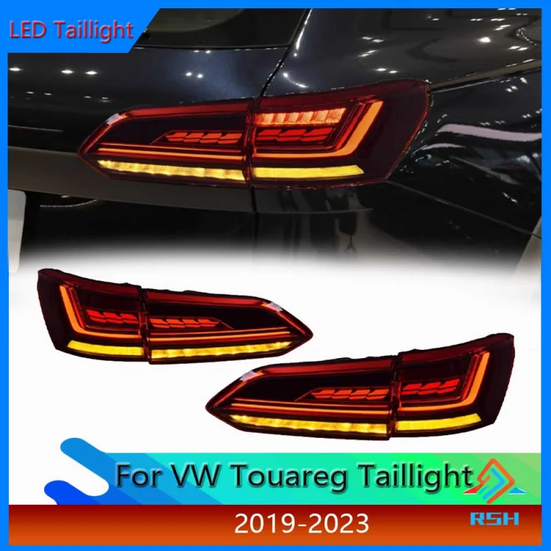 

LED Tail Light Assembly For 2019-2023 VW Volkswagen Touareg Dragon Scale Style With Brake Reverse Light Plug And Play Accessory