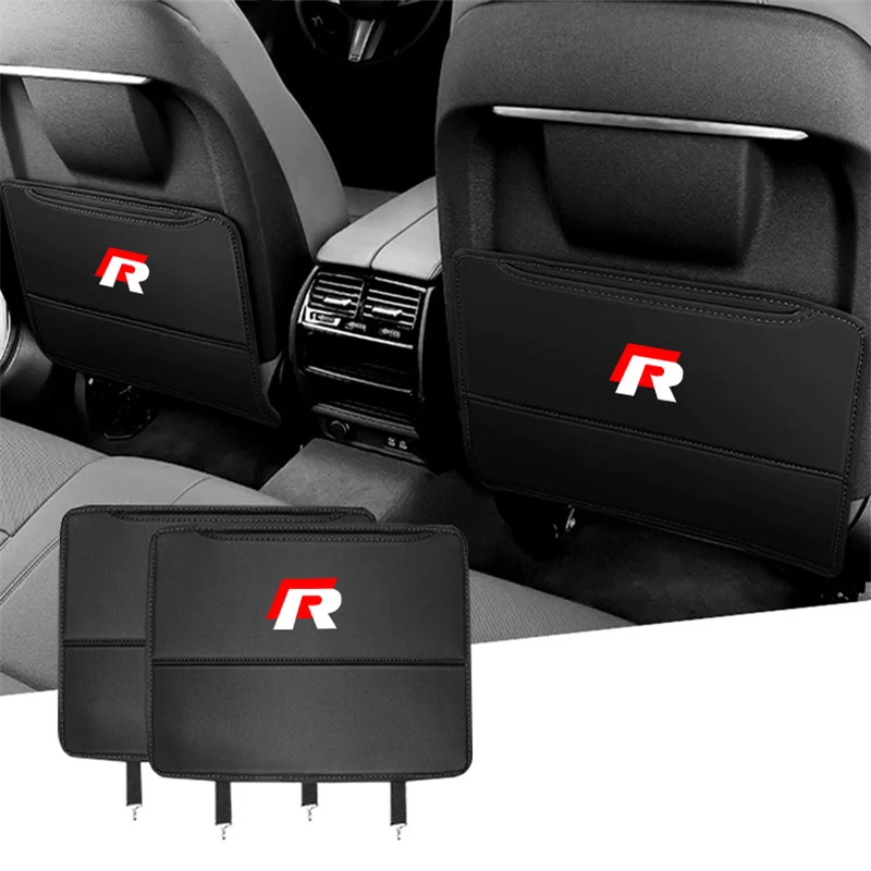 Car Interior Seat Back Anti-Kick Cushion Pad Anti-Dirty Pad Accessories For Volkswagen VW R Tiguan Touran CC T-ROC Golf Polo GTI