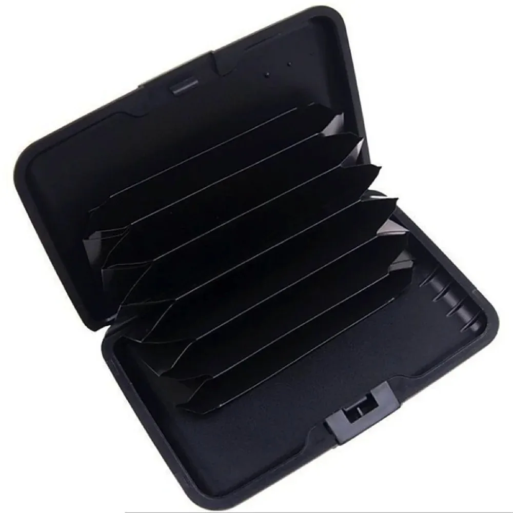 محفظة حامل بطاقة الائتمان، حامل بطاقة الاسم المعدنية، واقي بطاقة الائتمان المقاوم للماء للنساء والرجال