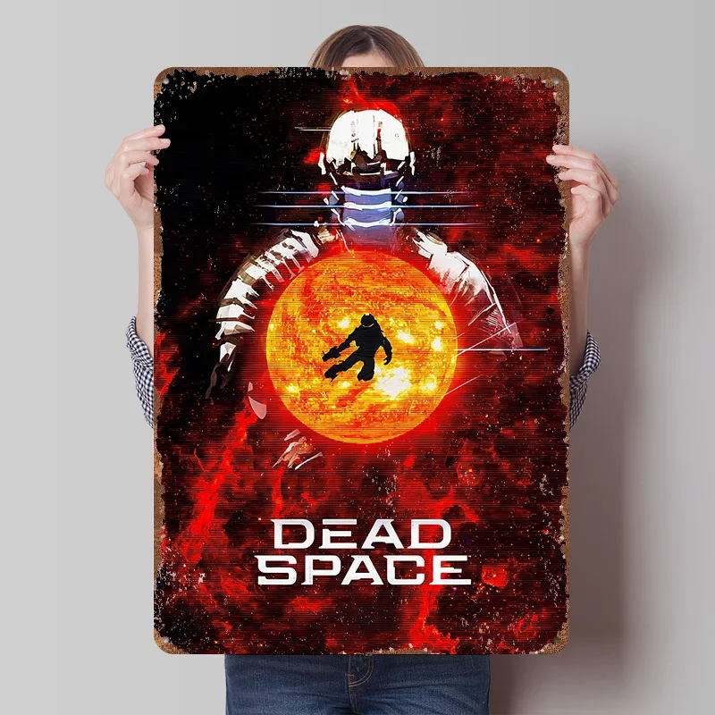Dead Space Tin Plaque Poster Customized Wall Art Retro Vintage Metal Signs for Man Cave Apartment Decoration Room Office Decor