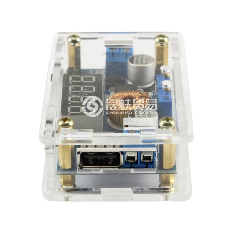 Fuente de alimentación DCDCPower de corriente constante, módulo reductor, pantalla Digital, voltaje y corriente, salida BeltUSBOutput + carcasa, 5 unidades