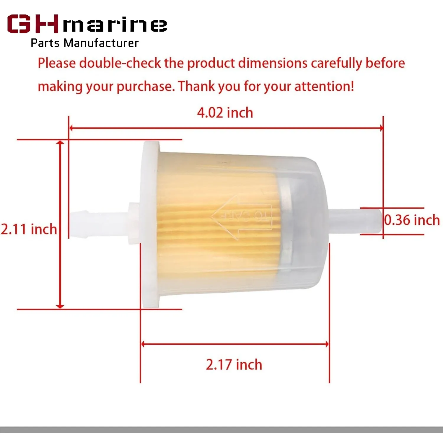 5007335 2pcs Fuel Filter Replacement for Outboard Evinrude Johnson 40 50 60 75 90 115 150 175 200HP 0768720 OMC