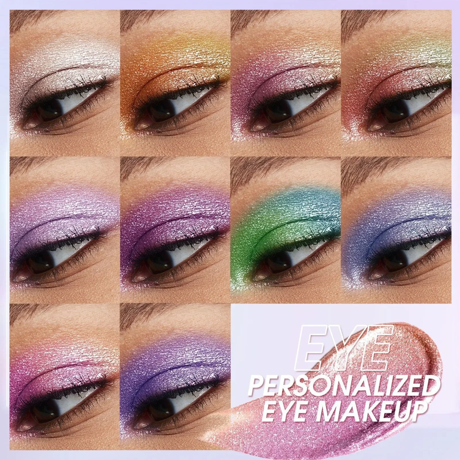 Zestaw cieni do powiek w płynie Diamond Shimmer - perłowy wykończenie, wysokopigmentowy, długotrwały brokatowy cień do powiek dla olśniewającego uroku