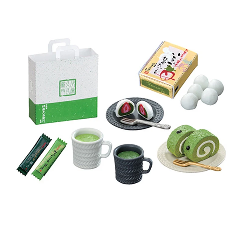 오리지널 애니메이션 게임 주변기기 미니어처 장면 장난감 교토 우지차 박스형 가챠 가샤폰 애니메이션 액션 모델 피규어 컬렉션