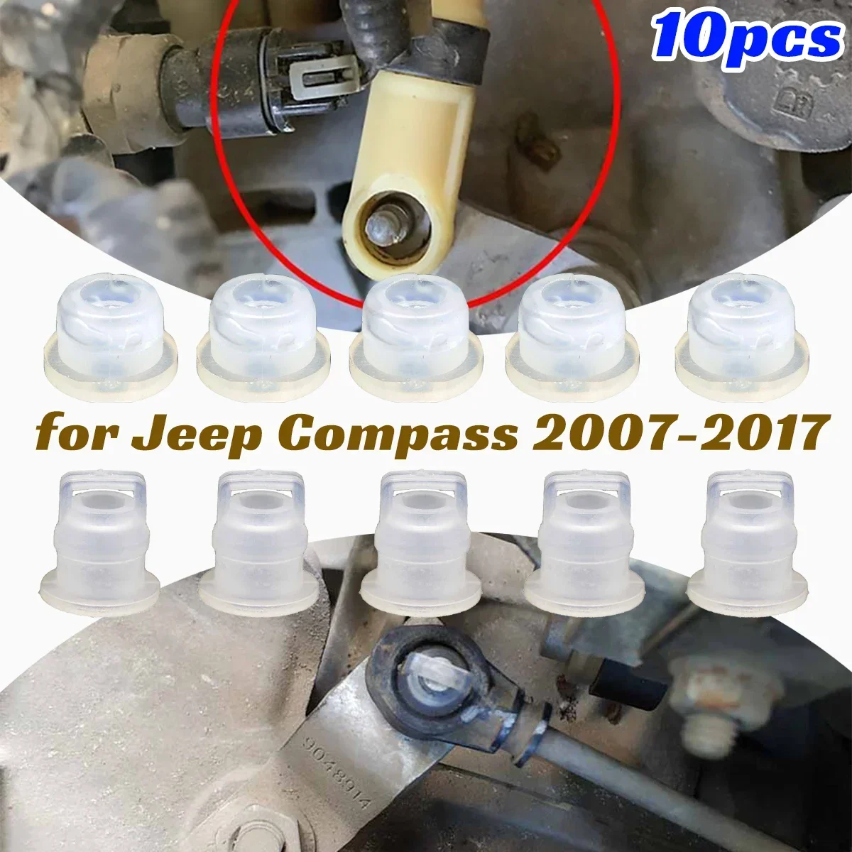 10pc for Jeep Compass 2007-2017 Gearbox Linkage Cable Bushing Repair Kit AT MT Pull Head Gear Shifter Lever Wearable Accessories