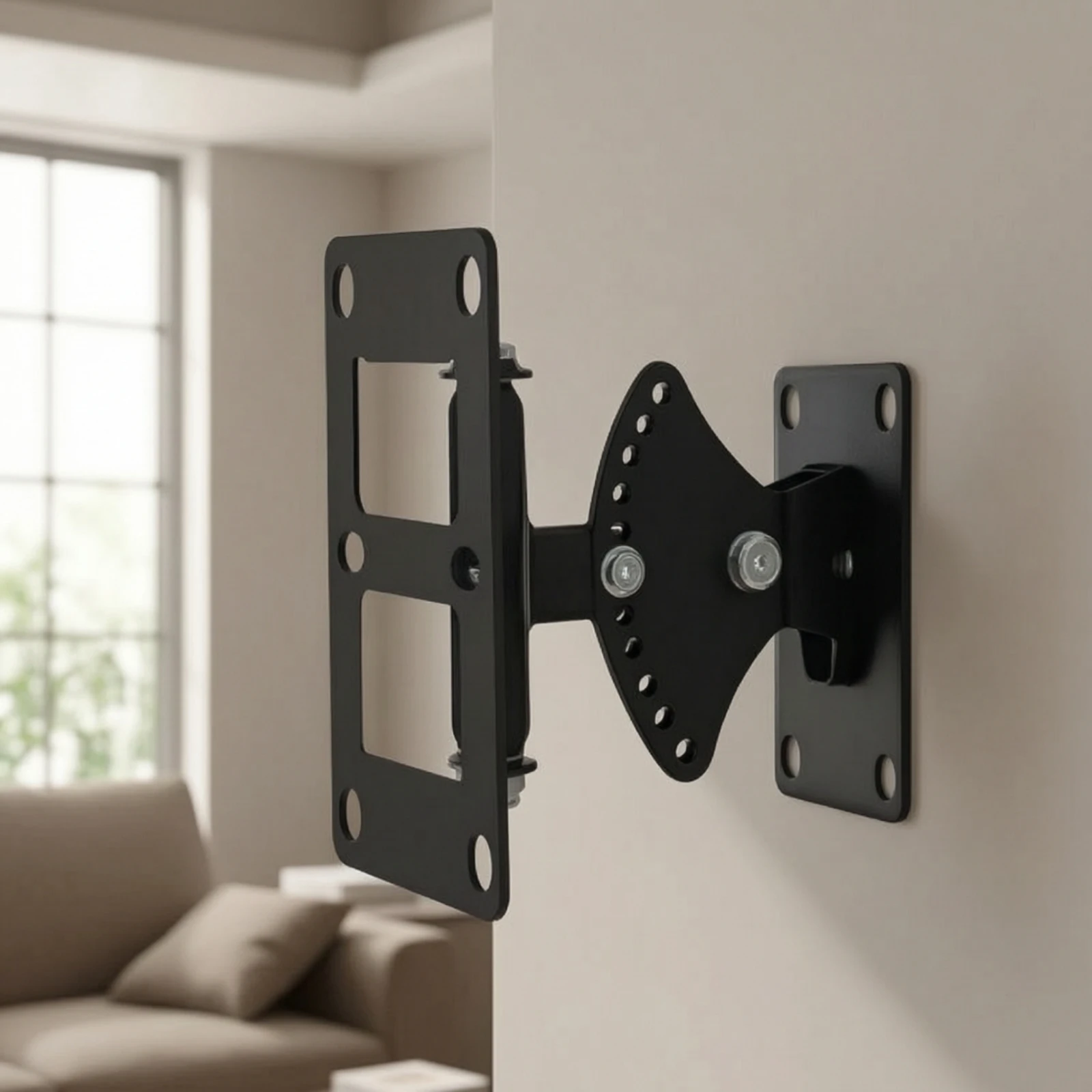 Speaker Wall Mount Metal Wall Speaker Mount Matte Black for Home Theater, Living Room