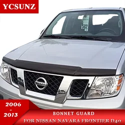 Bonnet Guard For Nissan Navara Frontier D40 2006 2007 2008 2009 2010 2011 2012 2013 Front Bug Shield Hood Deflector Double Cabin