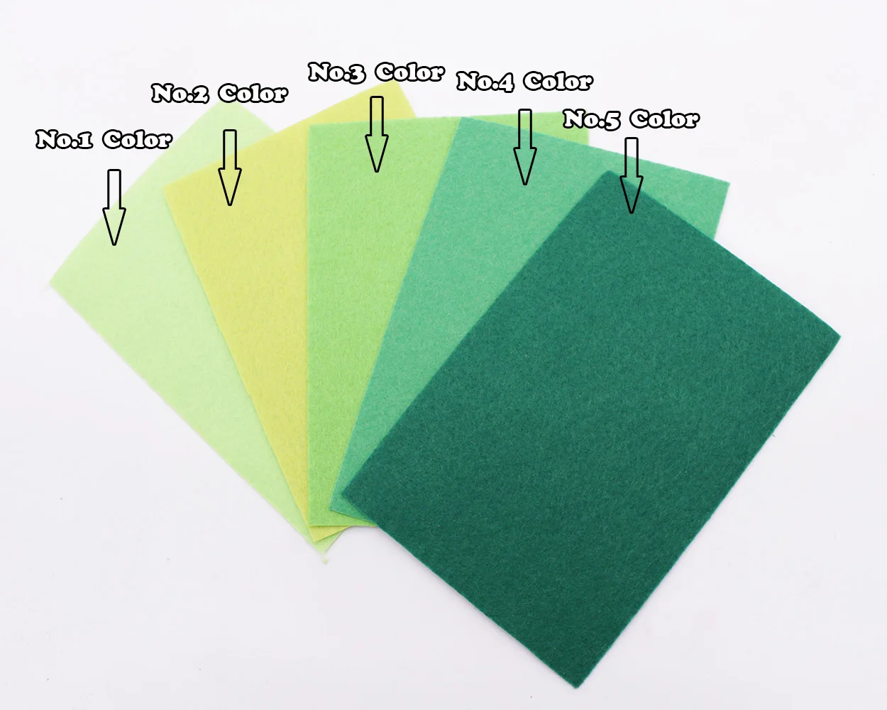 Green Series 1mm Thick Doll Home Decoration Handmade Hard Felt