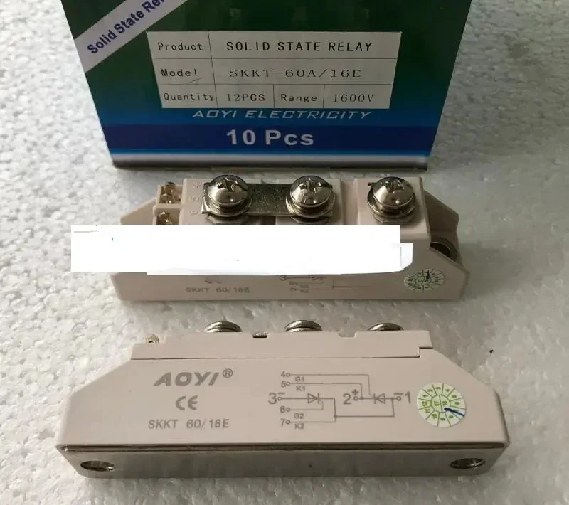 AOYI Solid State Relay SKKT-60A/16E SCR Biasa Thyristor Modul SKKT-60A/16E SKKT-30A/16E SKKT-90A/16E SKKT-20A/16E