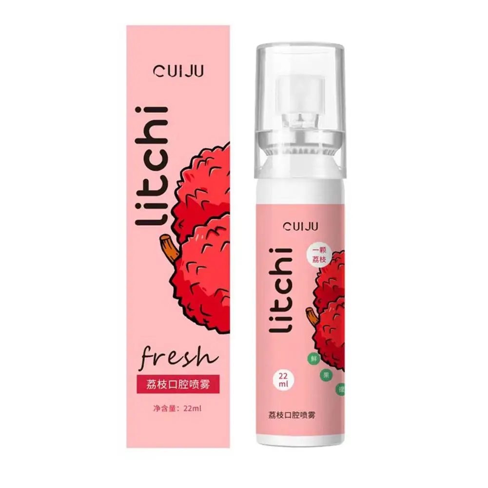 22ml Oral Spray Mouth Ener Oral Odor Treatment Breath Care Peach Litchi Persistent G5q9 Flavor Remove Oral Bad Oral F P5C1