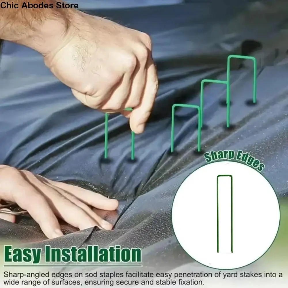 

6-дюймовые садовые колья для ландшафтных гвоздей, прочные и прочные, безгибные колья для трубок для забора, штифты Sod, нержавеющие, оцинкованные