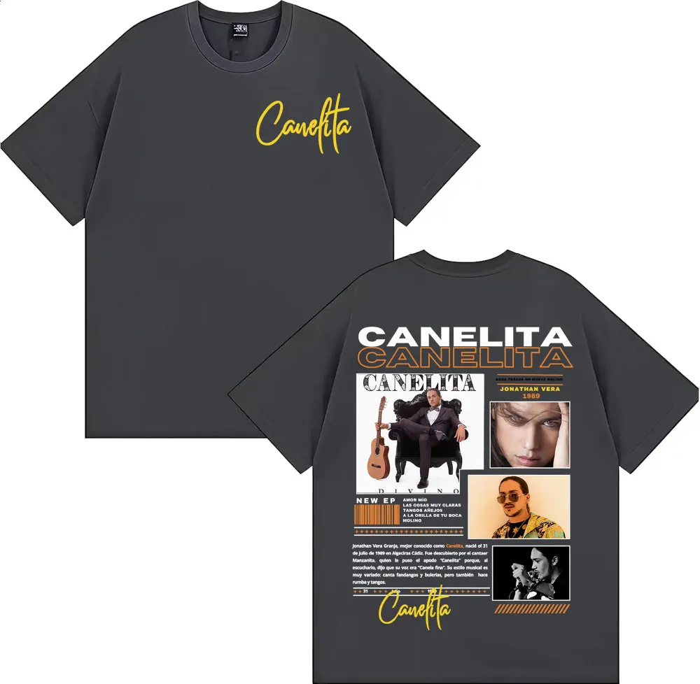 تي شيرت Canelita Jonathan Vera بغطاء جرافيك تي شيرت للرجال والنساء Harajuku Gothic High Street تي شيرت 100% قطن قصير الأكمام تي شيرت علوي