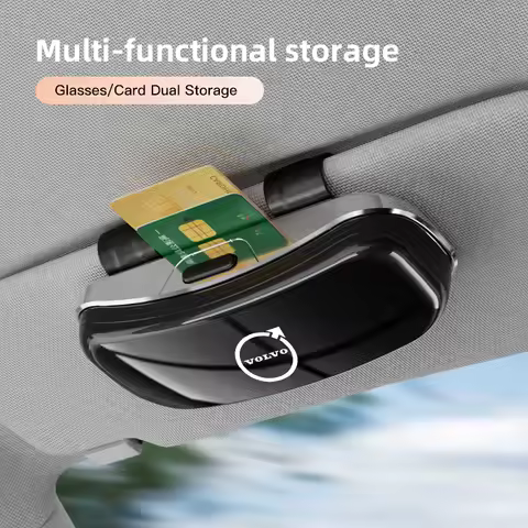 Car Visor Sunglasses Glasses Case Glasses Holder Clip Box For Volvo ES90 EC40 EX40 EM90 XC90 V90 V60 XC60 V40 S80 S60 S90 C40 XC
