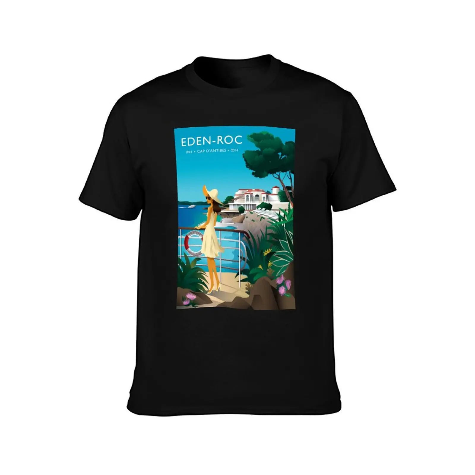 EDEN ROC VINTAGE T-Shirt Graphic Print Short Sleeve T-Shirt