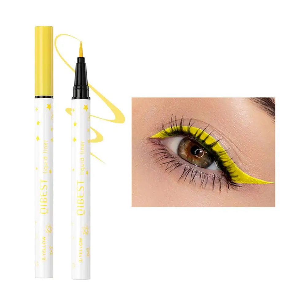 Pena Eye Liner 12 warna, Eyeliner Cair cepat kering tahan lama Gel panjang riasan halus air untuk pemula L1n4