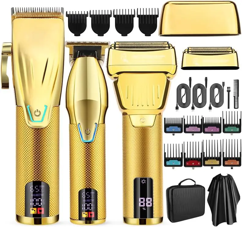 

Новинка 2026: Профессиональные машинки для стрижки волос для мужчин, электрические беспроводные триммеры с T-образным лезвием, 3-в-1 бритва-триммер для барбершопов