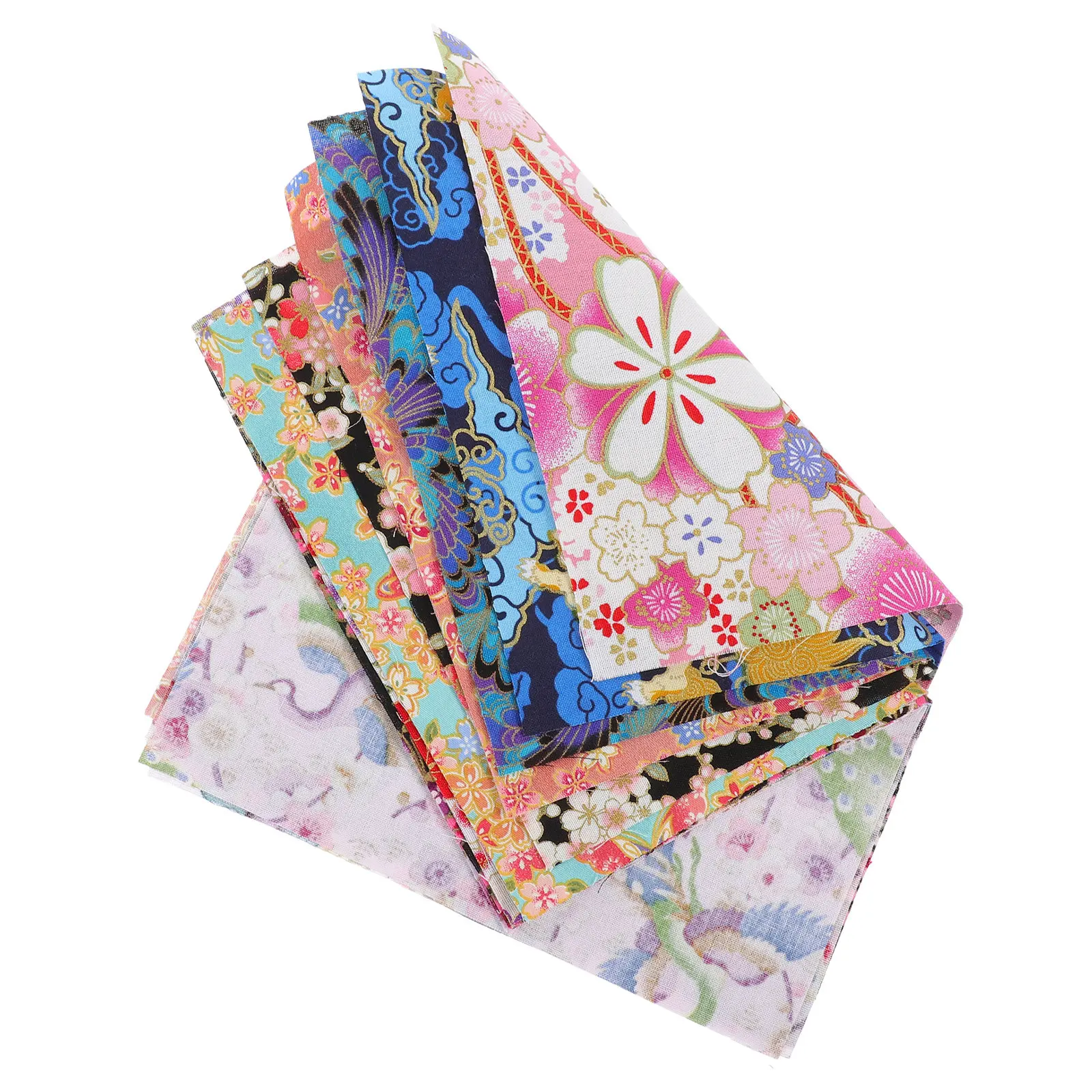 10pcs Cotton Fabric Material Diy Bronzing Patchwork Printed Cloth For Quilting Sewing Craft Floral Patchwork Supplies Handmade