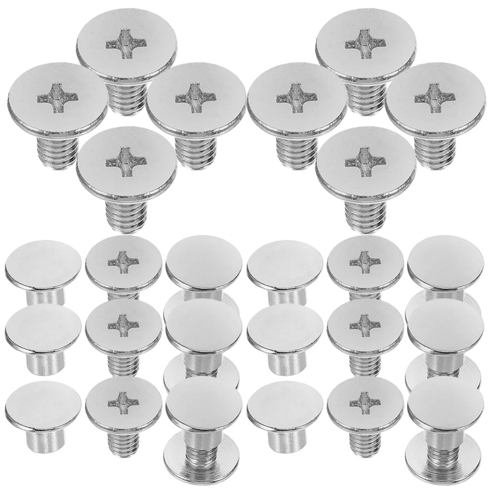 50Pcs Book Screw Rivets Metal Binding Fasteners Smooth Surface for Album Scrapbooking DIY Craft Book Repair Kit
