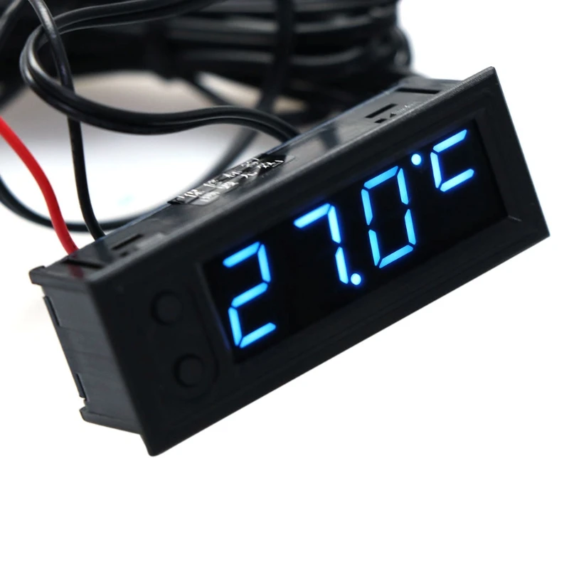 DIY Multifunction Clock Car Temperature Battery Voltmeter 12V