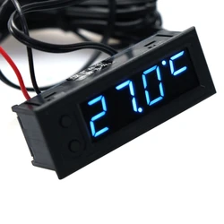 DIY Multifunction Clock Car Temperature Battery Voltmeter 12V