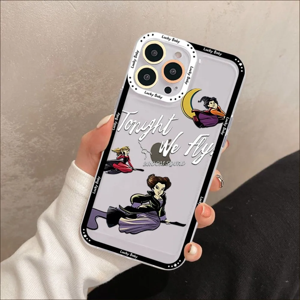 Disney Hocus Pocus Phone Case For iPhone 13 14 Pro Max XS XR 12 11 Pro 13 Mini 6 7 8 Plus Soft Clear Back Cover