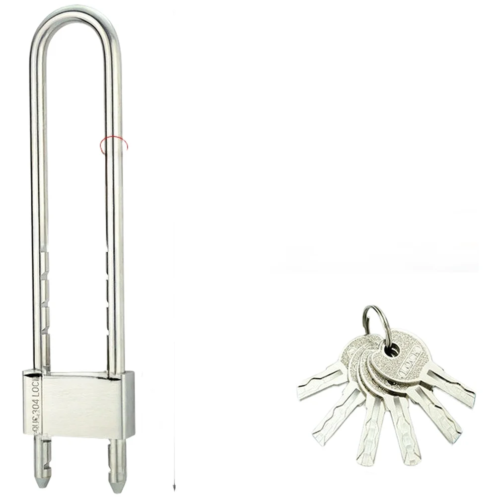 304 Stainless Steel U Shape Security Lock Stopper Home Glass Sliding Door Shop Anti‑Push Safety Hardware Protective Accessory