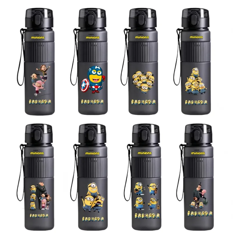 Minion Minion Cups Student Sports Kettle Children's Drinking Glasses Travel Fitness Mugs Holiday Gifts for Boys and Girls Anime