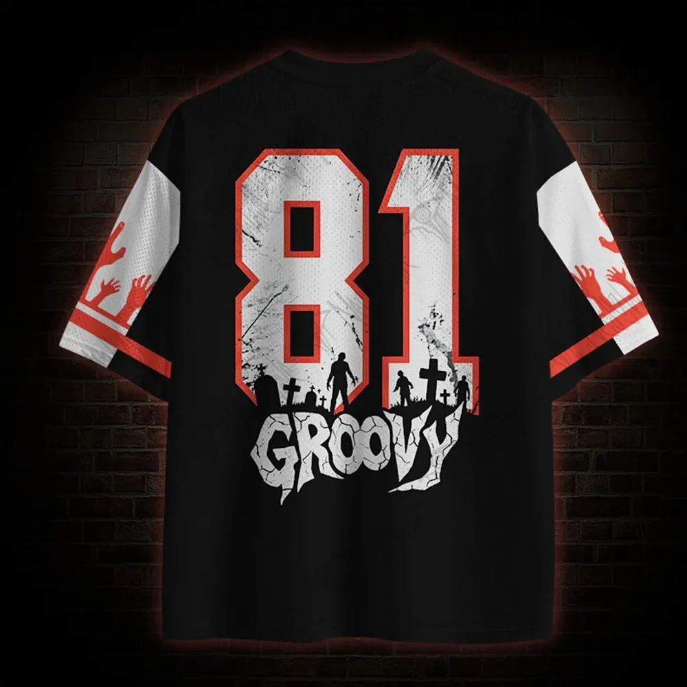 Gothic Punk Style Black Red Zombies 3D Print Sport Quick-dry Breath Men V-neck Plus-sizeT-Shirt Outdoor Street Y2K Parent-Child