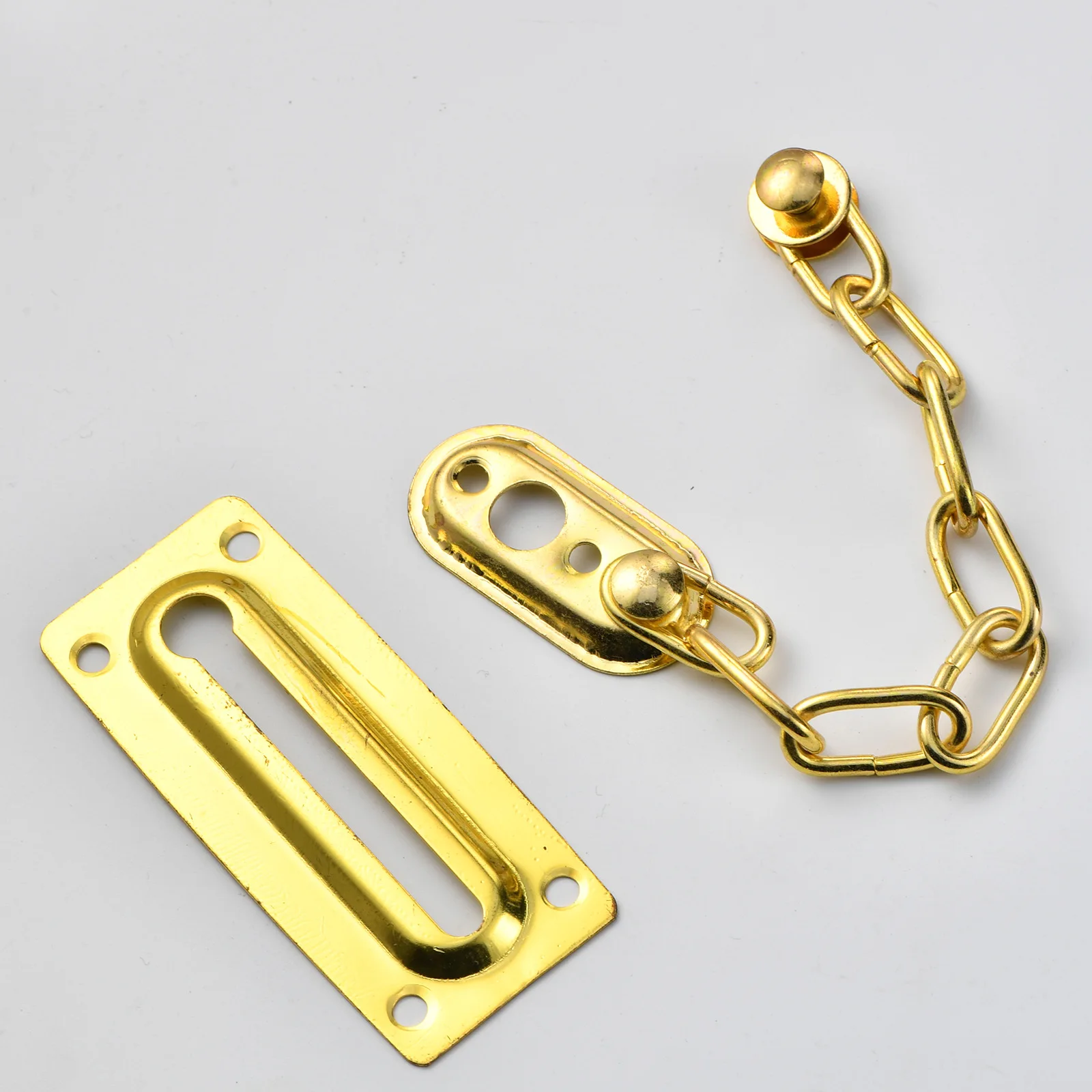 Iron latch surface installed hotel anti-theft chain rotating lock left and right insert rental house anti-theft thickened latch