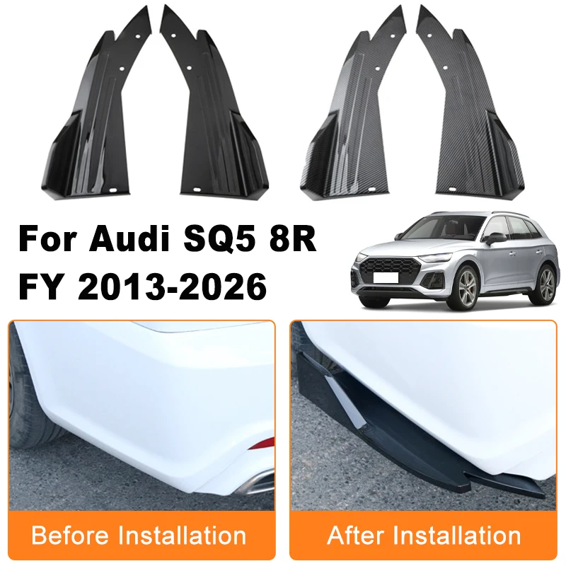 

Car Rear Bumper Spoiler Lip Diffuser Side Skirt Splitter Wrap Angle Anti-Crash Protection Trim For Audi SQ5 8R FY 2013-2026 2014