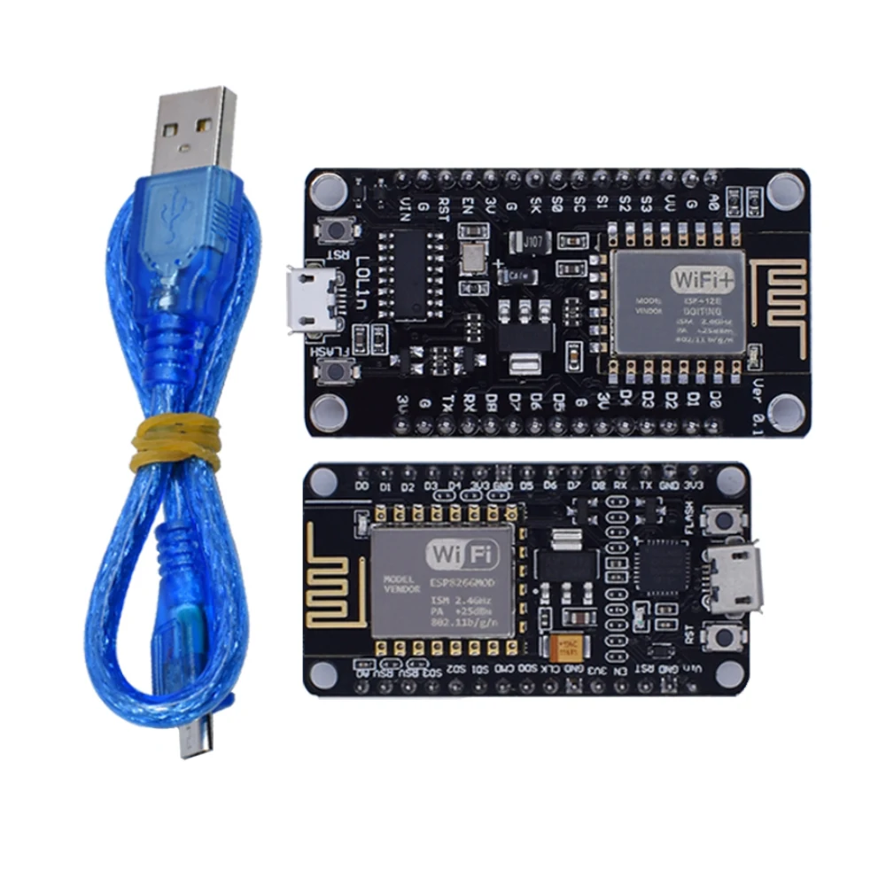 Módulo sem fio V3 NodeMcu, Lua WiFi, Internet das Coisas Board Based, ESP8266, ESP-12E, Arduino Compatível, CH340, CP2102, 4M