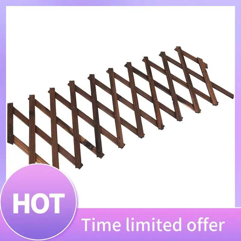 

B69C Expanding Wooden Garden Wood Pull Mesh Wall Fence Grille For Home Garden Sub Garden Decoration Climbing Frame