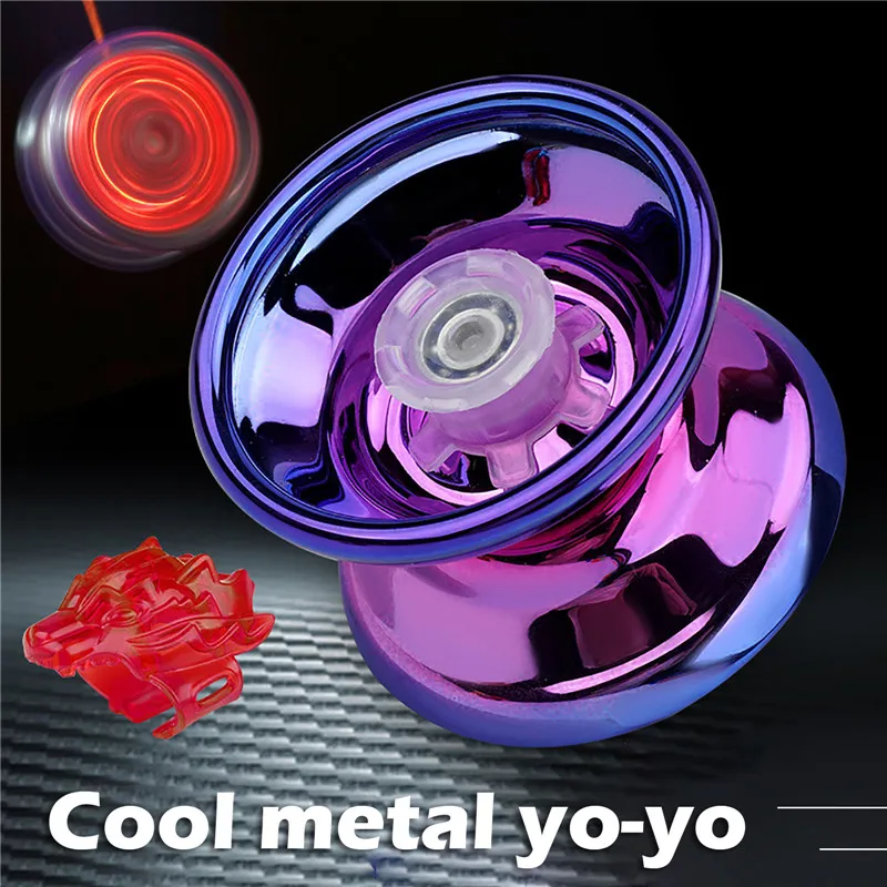 Alloy Flashing Metal Yoyo Children's Toys Funny Toy Yoyo for Kids and Beginners Metal Yo-Yos Outdoor Toys Accessories