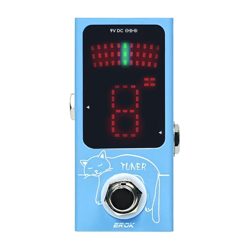 Imagen 2 del producto EROK Mini sintonizador cromático efecto Pedal pantalla LED True Bypass afinador de guitarra para guitarra bajo accesorios instrumento Musical