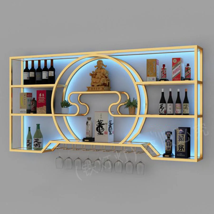 

Coffee Vertical Bar Cabinet Handle Mobile Nordic Living Room Handmade Kitchen Stackable Wine Rack Column Szafka Gold Furniture