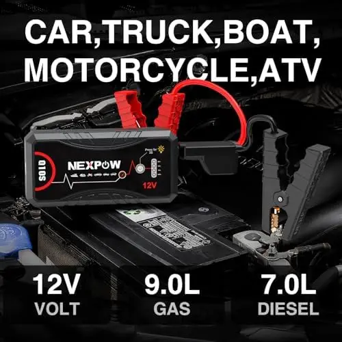 Car Battery Jump Starter Pack, 2026 Upgraded Car Jump Starter, 2-Piece Set