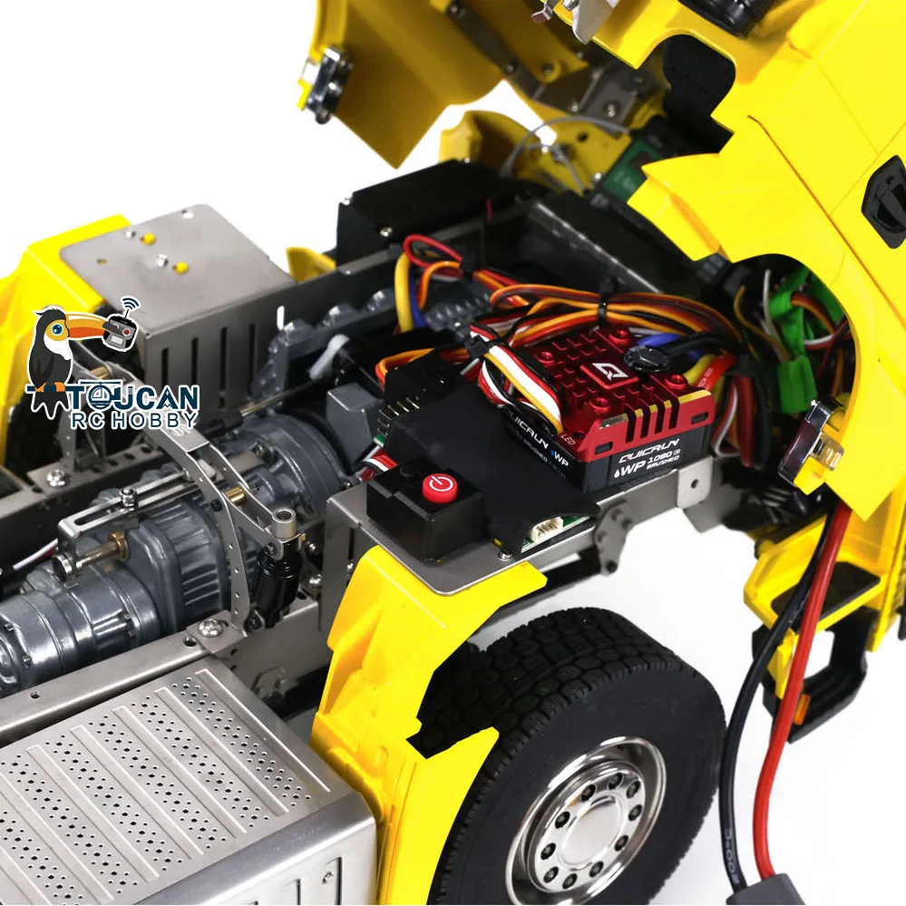 

SALE 6x6 1/14 RC Tractor Truck K3363 Metal Chassis Model Remote Control Car 3-speed Gearbox Light Sound Set RC Toy THZH1946
