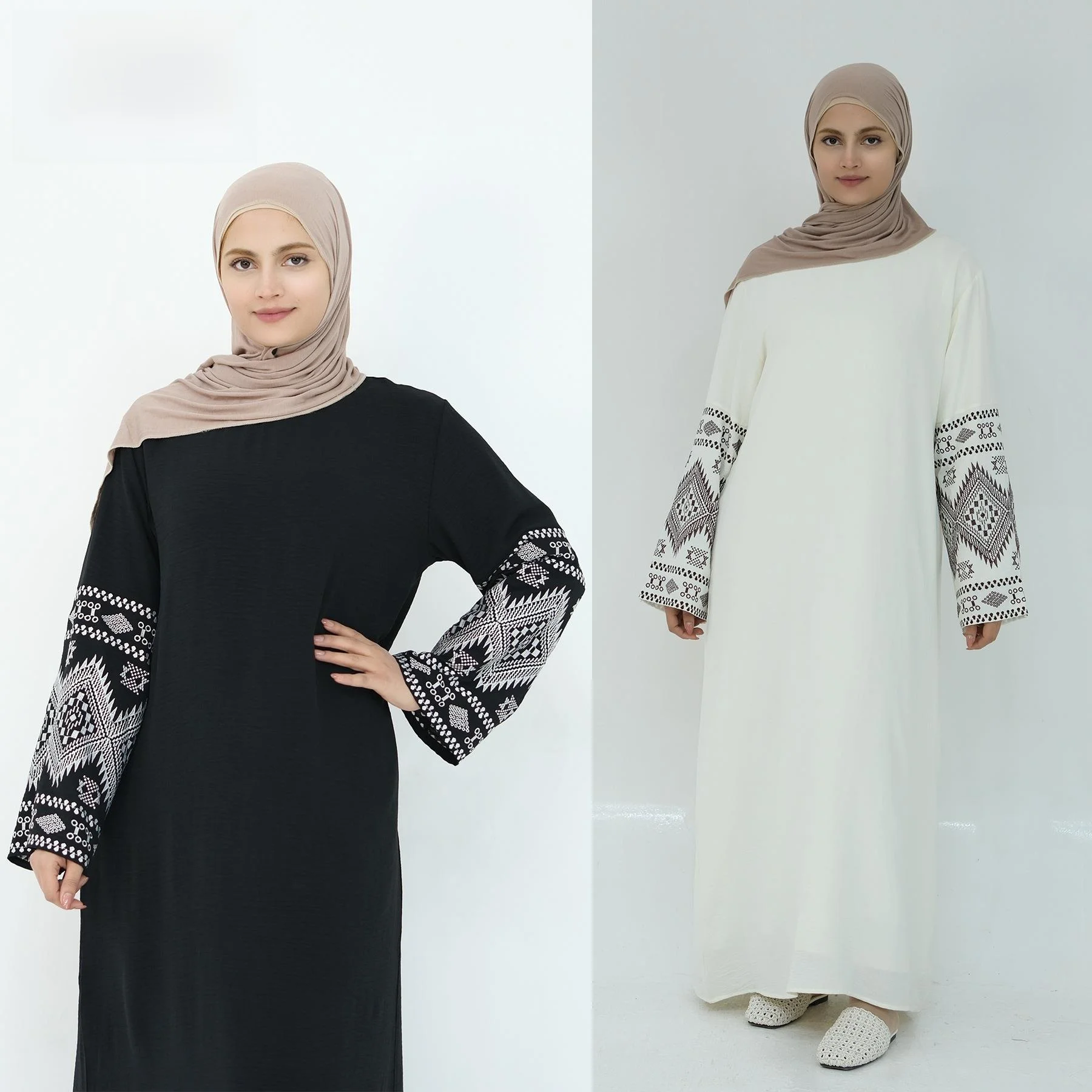 

Длинная рубашка с вышивкой Ele Embroidered Dr Lo Dubai Middle East LR877, осенняя коллекция, китайский производитель