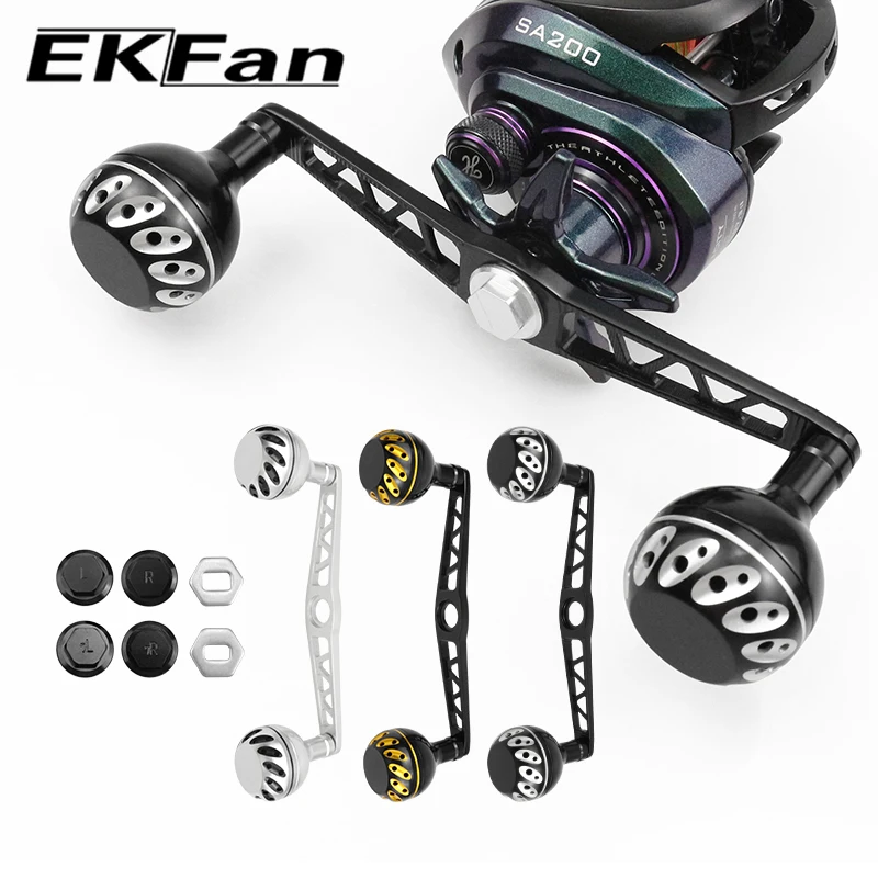 ekfan-130mmアルミ合金製ベイトキャスティングリールハンドル-a-s-dユニバーサル-7-4-8-5mm穴-左-右利き用-ルアーリールdiyパーツ