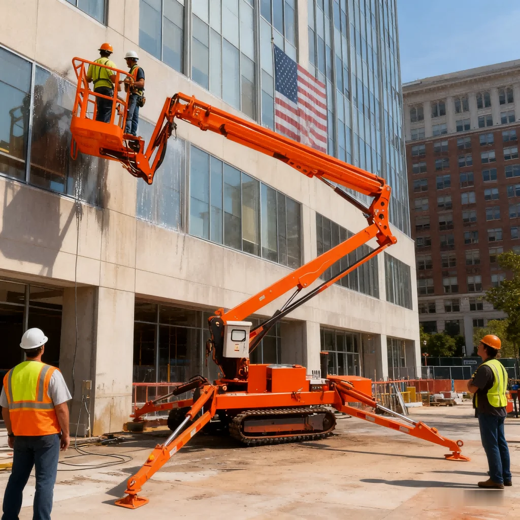 Spider Crane With Man Lift Attachment 8 Ton Spider Crane With Telescopic Arm For High-Reach Lifting