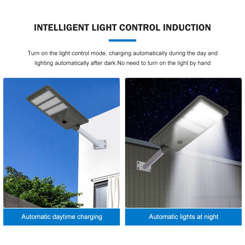 High Power Day And Night Sensor IP65 Smd Die-casting Aluminum 300w 400w 500w All In One Led Solar Street Light