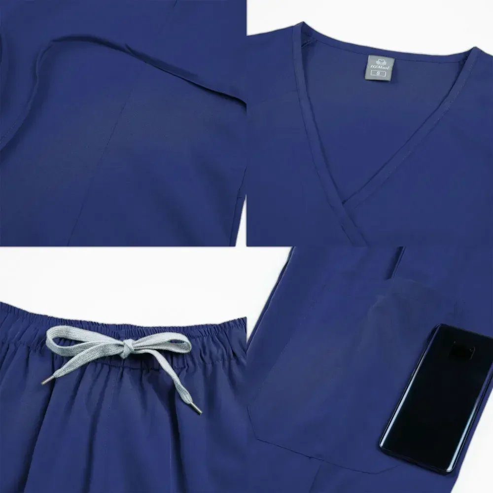 Surgical Uniforms Woman Scrub Set Medical Nurse Beauty Salon Workwear Clinical Scrubs Top Pants Spa Doctor Nursing Clinical Suit