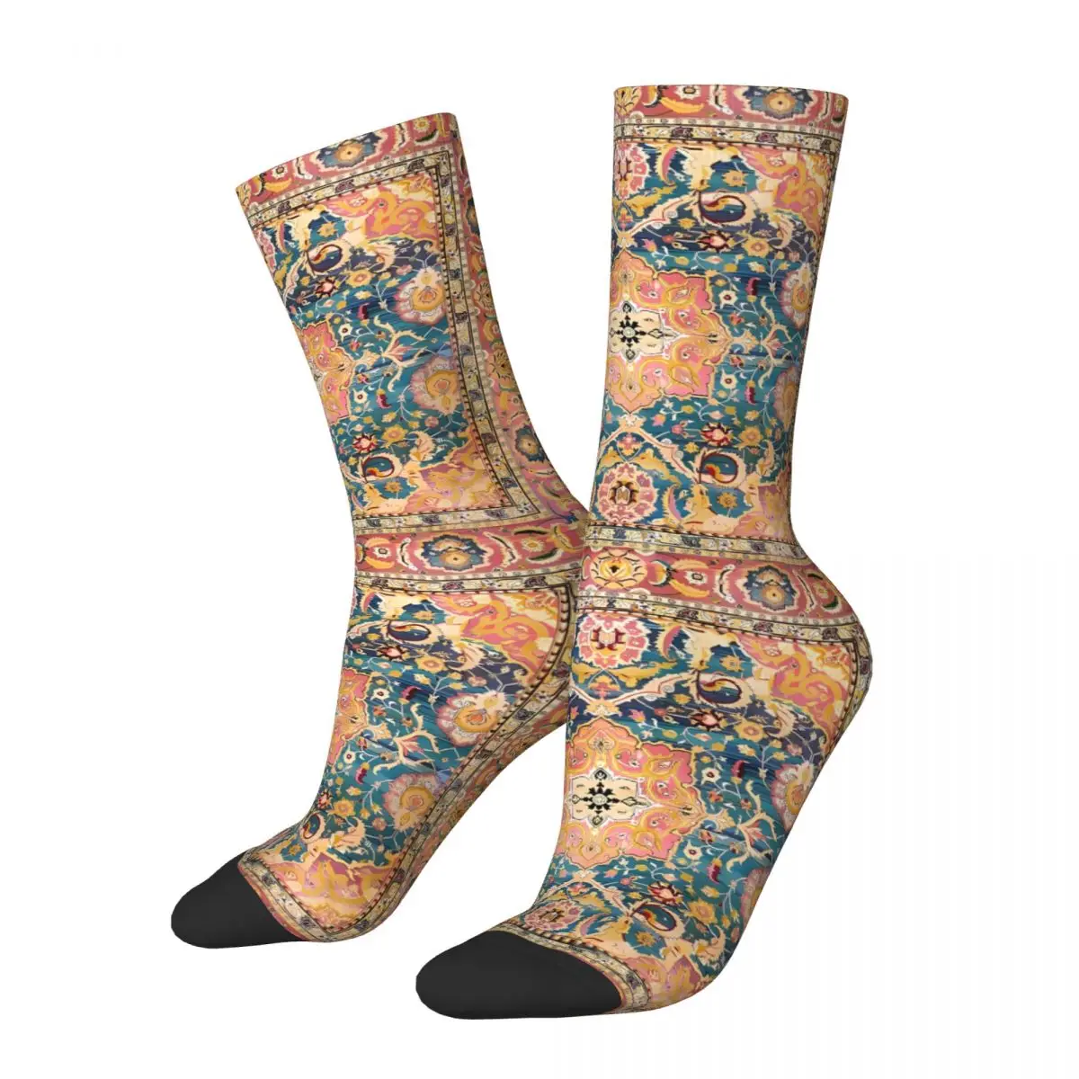 North Indian Print Indian Geometric Flowers Sock Printed Man Polyester