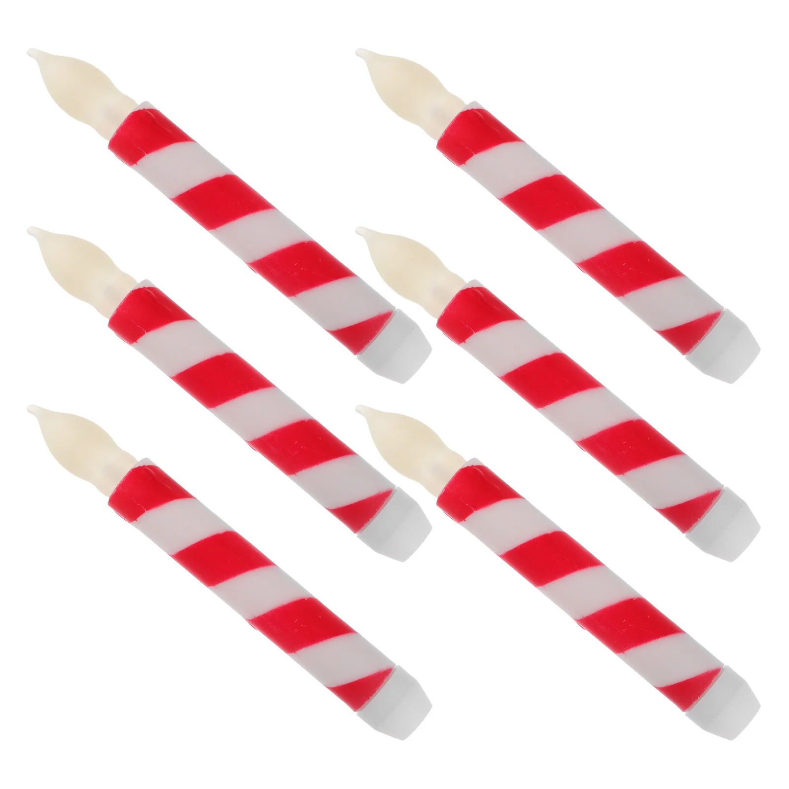 6 قطعة شموع مستدقة LED عديمة اللهب تعمل وامضة لعطلة عيد الميلاد نافذة الديكور أضواء وهمية #4