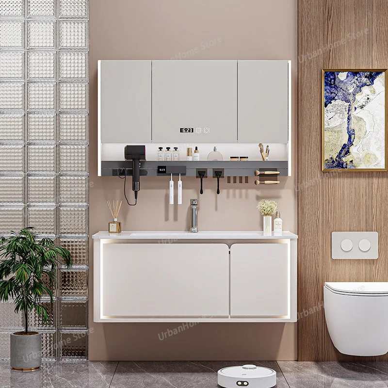 

Full Function Bathroom Cabinet Large Surface Saving Space Bathroom Cabinet Art Simple Bathroom Furniture Badekabs Kabinet XYYSG