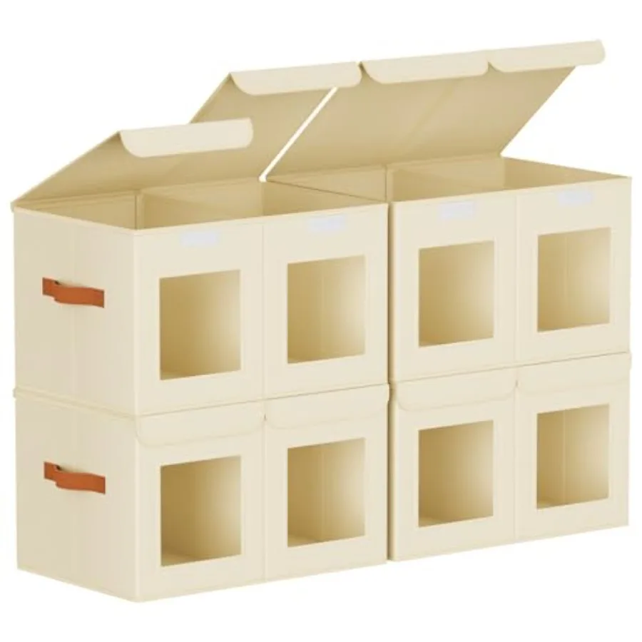 

Lar Clot Stora ins - Collapsile Divided Clotes Orgazer wit Lids and Dual Window Faric Orgazing ins for Clotes Sweater edroom Of