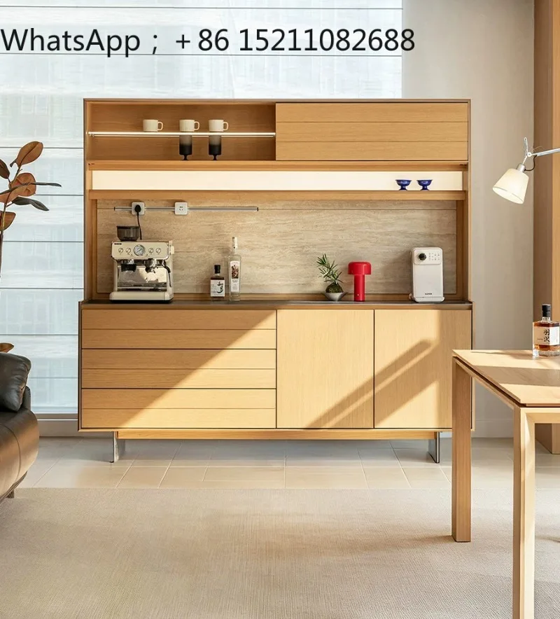 SCY wall integrated locker solid wood stainless steel cabinet log wind side storage cabinet